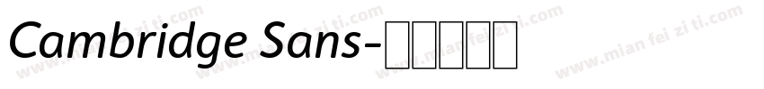 Cambridge Sans字体转换